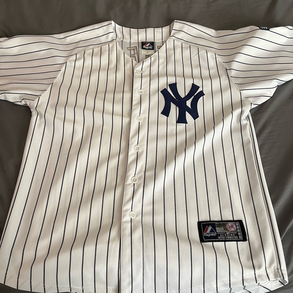 Majestic derek jeter jersey 3000 hit patch jersey